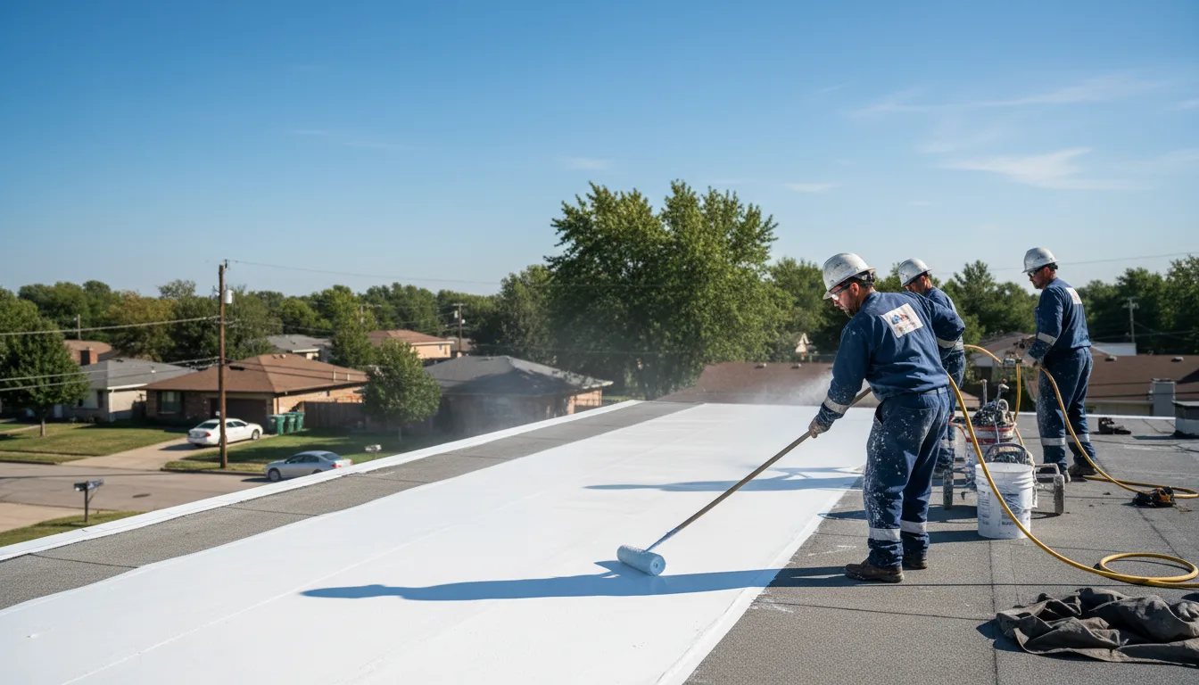 Commercial roof coating in Zanesville, IN near me